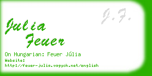 julia feuer business card